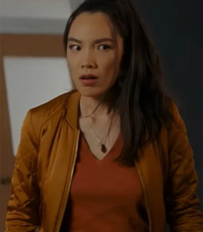 A Hollywood Christmas Jessika Van Brown Bomber Jacket