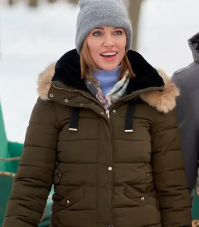 A Royal Christmas Crush Katie Cassidy Olive Jacket