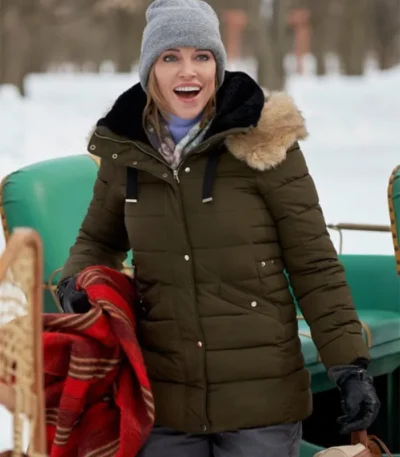 A Royal Christmas Crush Katie Cassidy Olive Jacket
