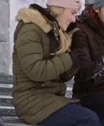 A Royal Christmas Crush Katie Cassidy Olive Jacket