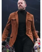 AEW Christian Cage Brown Leather Blazer