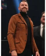 AEW Christian Cage Brown Leather Blazer