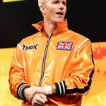 AEW Zack Sabre Jr. UK Flag Orange Jacket
