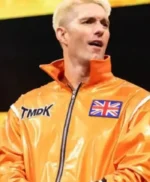 AEW Zack Sabre Jr. UK Flag Orange Jacket