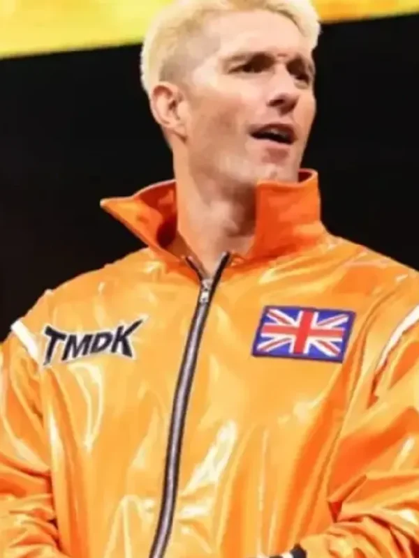 AEW Zack Sabre Jr. UK Flag Orange Jacket