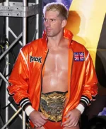 AEW Zack Sabre Jr. UK Flag Orange Jacket