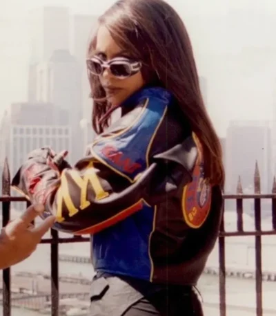 Aaliyah Babygirl Leather Motorcycle Jacket