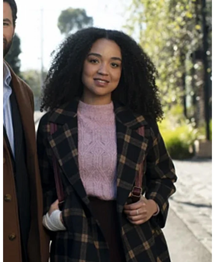 Aisha Dee Safe Home 2023 Plaid Brown Coat Aisha Dee Safe Home 2023 Plaid Brown Coat