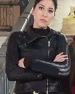 Alaqua Cox Echo 2024 Black Leather Jacket