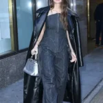 Alison Brie Together Black Leather Coat