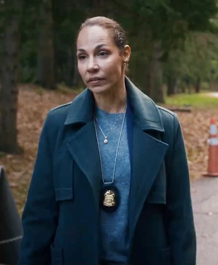 Amanda Brugel Nika and Madison Black Leather Coat Amanda Brugel Nika and Madison Black Leather Coat