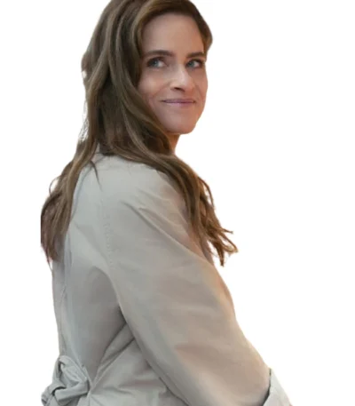 Amanda Peet Your Friends and Neighbors Beige Coat
