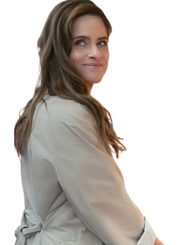 Amanda Peet Your Friends and Neighbors Beige Coat