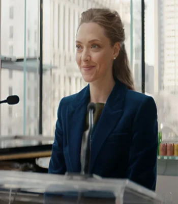 Amanda Seyfried Seven Veils Blue Suit