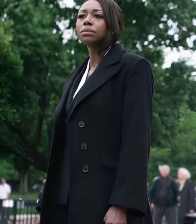 Amanda Warren The Night Agent S02 Black Coat