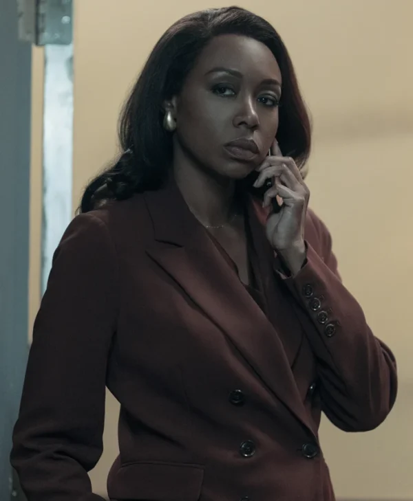 Amanda Warren The Night Agent S02 Maroon Blazer