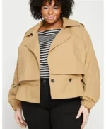 Amber Tan Cropped Trench Coat