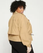 Amber Tan Cropped Trench Coat