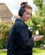Amelie Davies Chicken Town Blue Coat