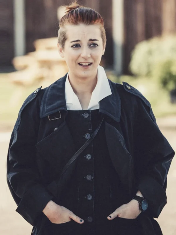 Amelie Davies Chicken Town Blue Coat