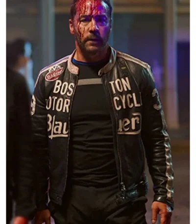 American Night Vincent Black and White Leather Jacket