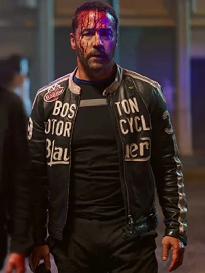 American Night Vincent Black and White Leather Jacket