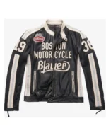 American Night Vincent Black and White Leather Jacket