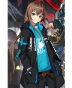 Amiya Arknights Black Hooded Cotton Jacket