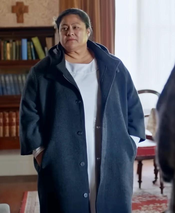 Anapela Polataivao Tina Blue Wool Coat Anapela Polataivao Tina Blue Wool Coat