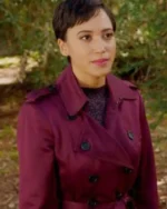 Nora Anthony Upload Burgundy Coat
