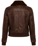 Anna Brown Sheepskin Leather Women’s Bomber Jacket