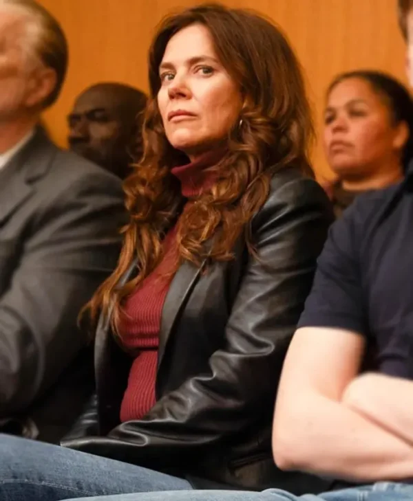 Anna Friel Unforgivable Black Leather Blazer