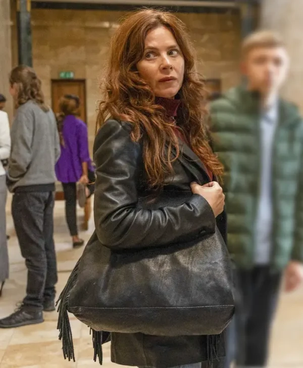 Anna Friel Unforgivable Black Leather Blazer