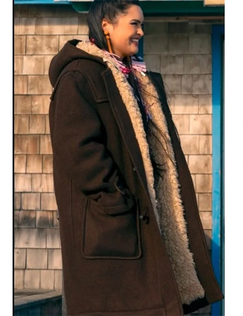 Anna Lambe North Of North Brown Hooded Coat Anna Lambe North Of North Brown Hooded Coat