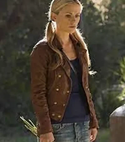 Anna Paquin True Blood S06 Brown Leather Jacket