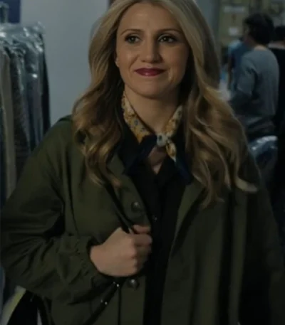 Annaleigh Ashford Happy Face Green Coat