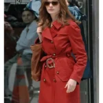 Anne Hathaway Red Trench Coat
