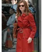 Anne Hathaway Red Trench Coat