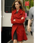 Anne Hathaway Red Trench Coat