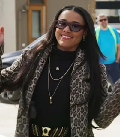 Ariana Debose Love Hurts Leopard Coat