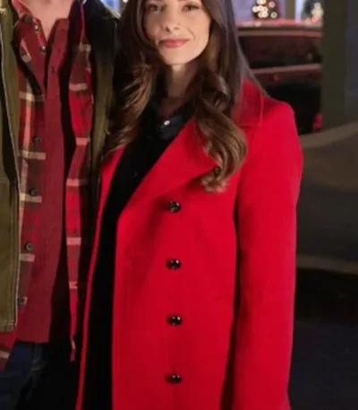 Ashley Greene Deck the Walls Wool Coat