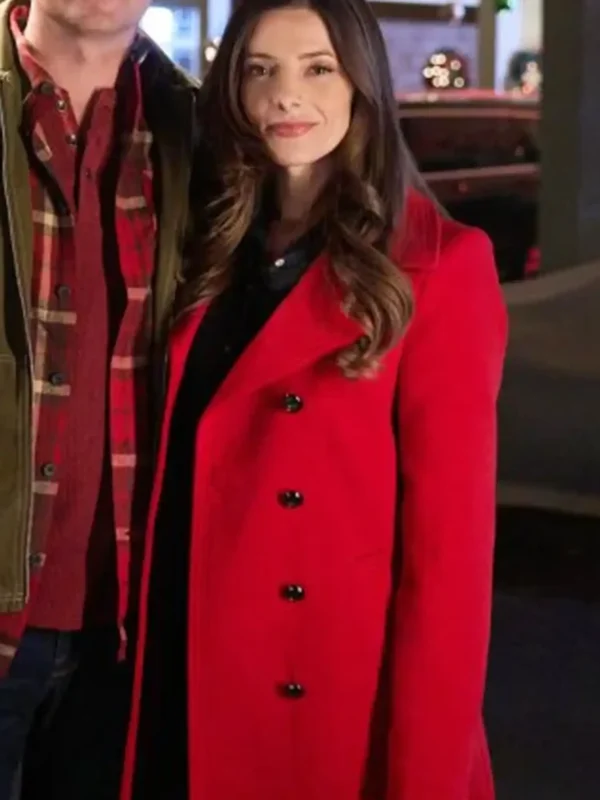 Ashley Greene Deck the Walls Wool Coat