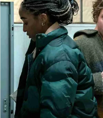 Ayo Edebiri The Bear S01 Green Puffer Jacket