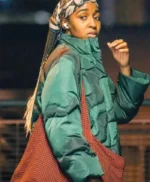 Ayo Edebiri The Bear S01 Green Puffer Jacket
