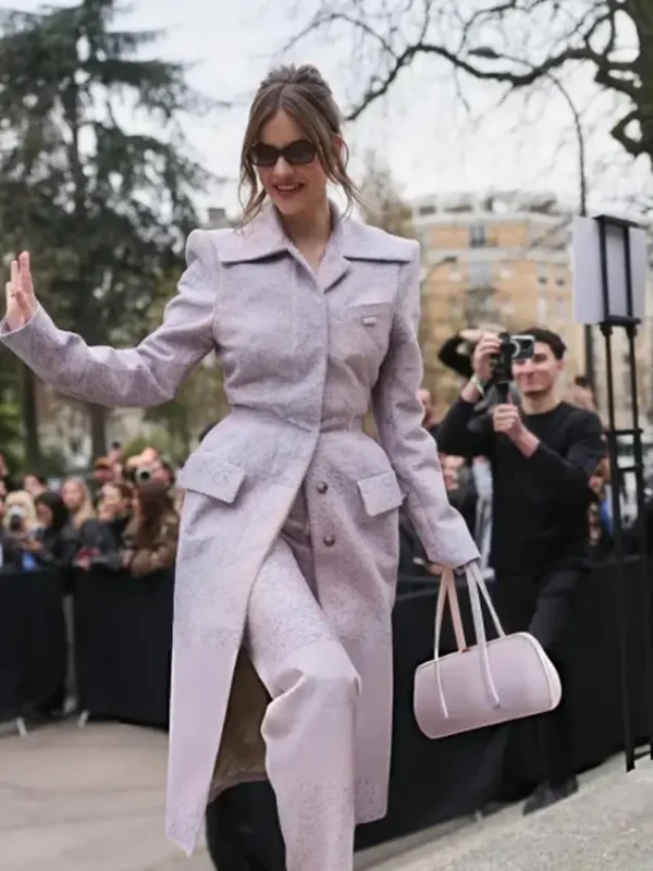 Barbara Palvin Paris Fashion Week Coat