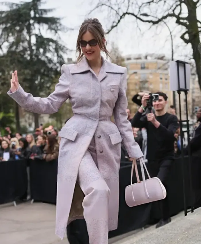 Barbara Palvin Paris Fashion Week Coat Barbara Palvin Paris Fashion Week Coat