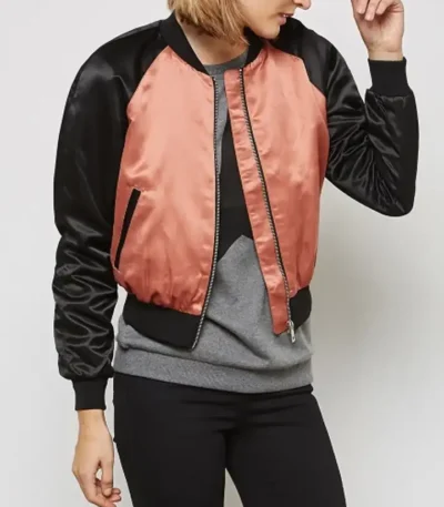 The Hardy Boys Krista Nazaire Satin Bomber Jacket