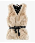 Belted Fur Vest