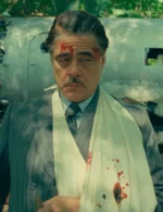 Benicio Del Toro The Phoenician Scheme Grey Blazer