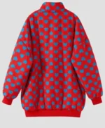Bianca Belair Red and Blue Heart Bomber Jacket